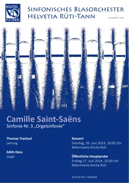 Titelseite des Konzertprogramms Sommerkonzert 2014