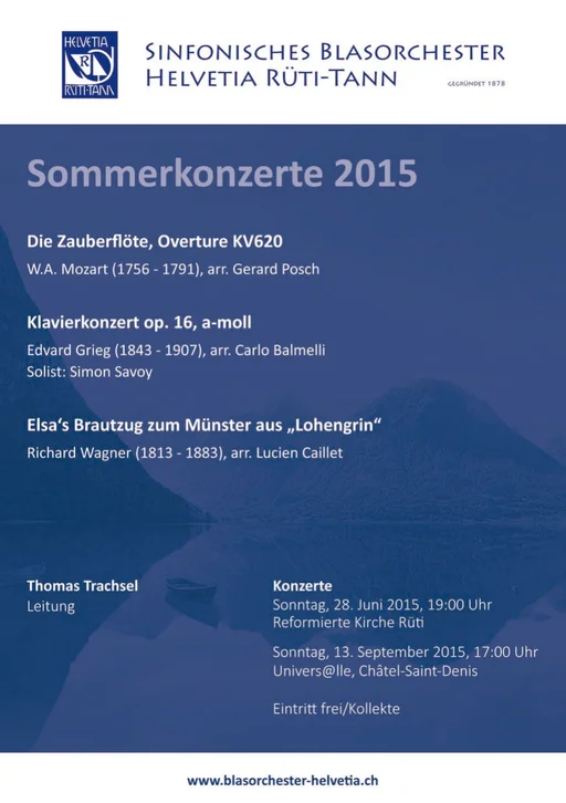 2015 Sommerkonzert Konzertprogramm