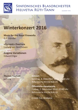 Titelseite des Konzertprogramms Winterkonzert 2016