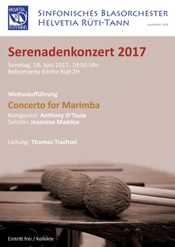 Titelseite des Konzertprogramms Serenadenkonzert 2017