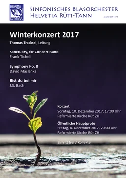 Titelseite des Konzertprogramms Winterkonzert 2017