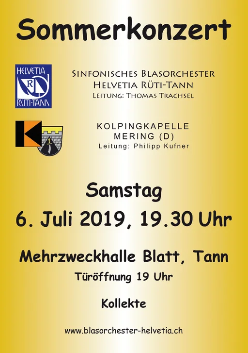 2019 Sommerkonzert Konzertprogramm