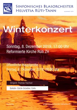 Titelseite des Konzertprogramms Winterkonzert 2019