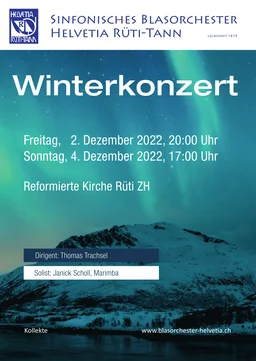 Titelseite des Konzertprogramms Winterkonzert 2022